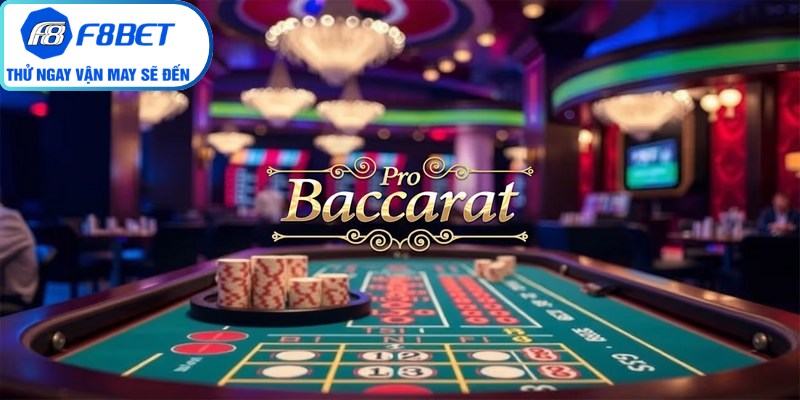 Bàn cược Baccarat thuộc game bài 3D tại f8bet có góc quay đa dạng