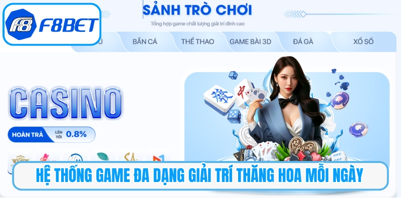 Hệ thống game đa dạng giải trí thăng hoa mỗi ngày